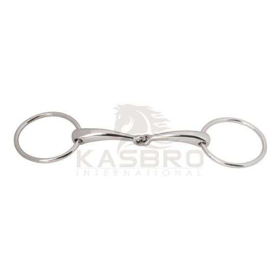 Loose Ring Snaffle Single Jointed Curved Mouth Bit