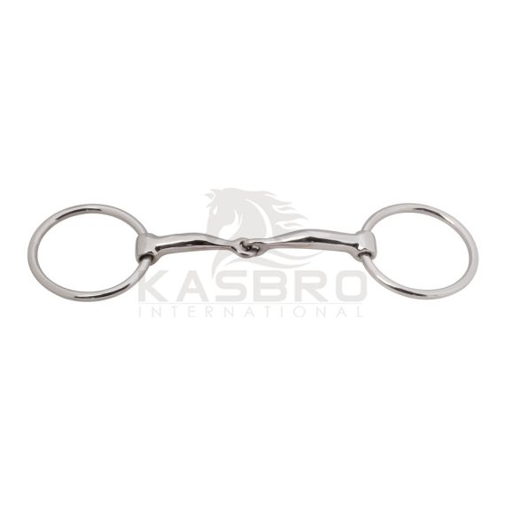 Loose Ring Snaffle Single Jointed Curved Mouth Bit