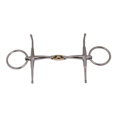 Full Cheek Fulmer Snaffle Double Jointed with KK Link Cuprium
