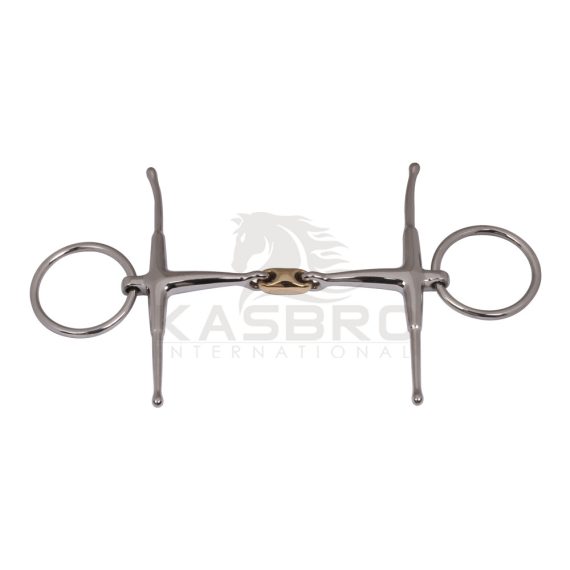 Full Cheek Fulmer Snaffle Double Jointed with KK Link Cuprium